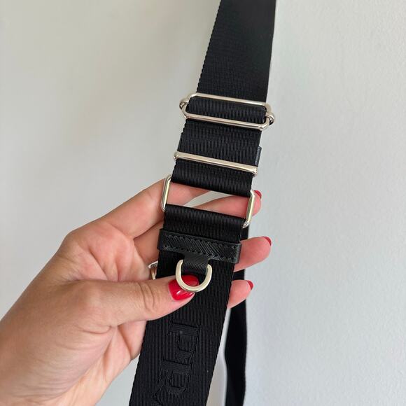 PRADA Saffiano Leather Zip-Around Smartphone Case Crossboday Bag Black - Picture 7 of 12